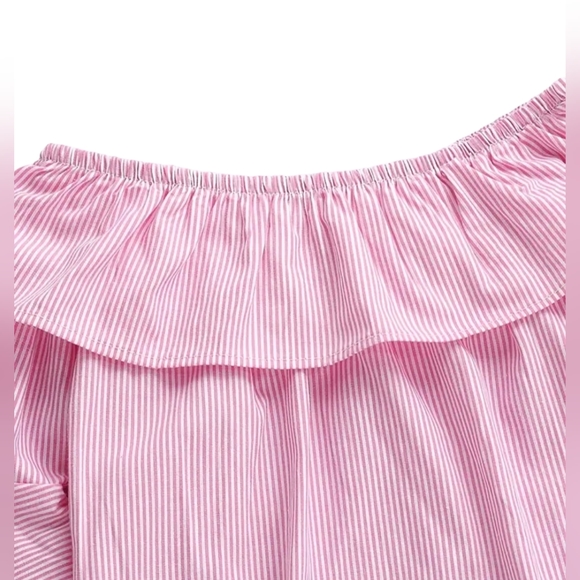 Girls 2 Piece Ruffled Top and Distressed Pants - Picture 4 of 8